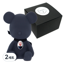 라띠크제이 엠블럼베어 차량용방향제 마세라티 블랙 + 베이비파우더 리필 5ml, 2세트