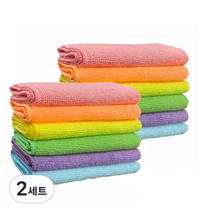 코멧 키친 컬러풀 극세사 행주 12개, 2세트