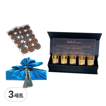 러블리팜 돈진단 한약 용돈박스 5구 + 보자기 + 태슬장식 2p + 설명서 + 원형스티커 풀세트, 청색(보자기), 랜덤발송(태슬장식), 3세트