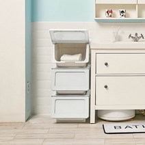 정리대장 프레임 리빙박스 34L, 화이트, 3개