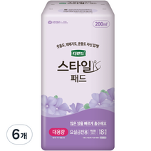 디펜드 여성용 스타일 패드 대용량, 18개입, 6개