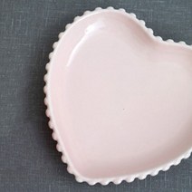 바람 아띠움 하트접시, 페일도그우드, 1개