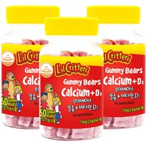 릴크리터스 꾸미 베어스 칼슘   비타민D3 어린이 건강식품, 60정, 3개