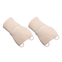 인콘트로 자외선차단 골프 손등토시 오른손착용 2종 세트, 프리사이즈, 베이지, 베이지