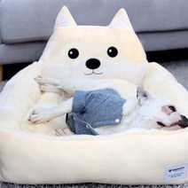 레드퍼피 반려견 벨코트 시바 펫 쿠션, 시바 아이보리