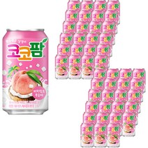 해태htb 코코팜 피치핑크 복숭아, 340ml, 48개