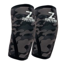 제로투히어로 네오프렌 헬스 팔꿈치보호대 7mm Black camo 양쪽 세트, 1세트