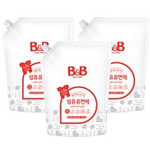 [비앤비섬유세제1800] 비앤비 유아용 무루무루 섬유세제 리필, 4개, 1800ml