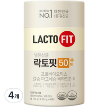 종근당건강 락토핏 50대 플러스 60p, 120g, 4박스