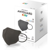 애니가드 새부리형 패션 컬러 마스크 소형 KF94, 30개입, 1개, 블랙