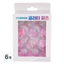 아인스토어 페이스 메이크업 반짝이 네일아트 12종 글리터 파츠 FHDD.23, 디자인 B, 6개