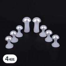 고급 실리콘 토우 세퍼레이터 3 x 2 cm 2p + 2.2 x 2 cm 6p 세트, 진주, 4세트