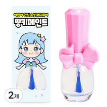 핑크공주 핑키페인트 유아매니큐어 어린이메니큐어, 2개, 유리알탑코트