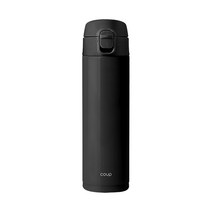 COUP 스테인레스 원터치 텀블러, 블랙, 470ml