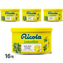 리콜라 스위트 허브 캔디 레몬민트맛, 100g, 16개