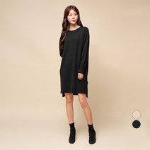 캐럿 여성용 라운드넥 드레스 스웨터