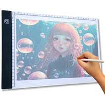 벨리안 드로잉 그림연습 라이트패드 3단 밝기조절 엣지형 + USB 케이블 세트, 1세트