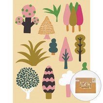 아트조이 물감 2배 DIY 명화그리기 40 x 30 cm, 컬러풀 포레스트
