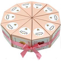 생일케익상자 포춘쿠키 핑크 5g x 20p + 미니카드 랜덤발송 세트, 1세트