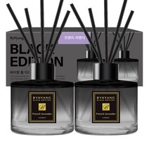 바이향 블랙에디션 홈 디퓨저 120ml x 2p, 프렌치 라벤더, 2개
