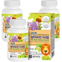 [건강기능식품회사주소록] 종근당건강 키즈 멀티비타민 미네랄, 60정, 3개