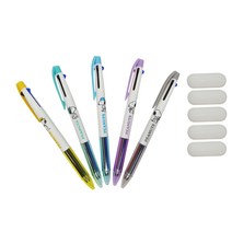 피너츠 스누피 지워지는 3색 볼펜 5종 세트 0.5mm, 혼합색상, 1세트