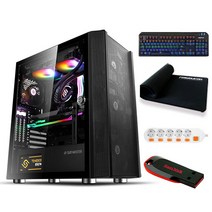 포유컴퓨터 게이밍 에디션 18 조립PC 랜덤발송 (라이젠5-5600X WIN미포함 RAM 16GB NVMe 500GB + RTX3070) + 게이밍 기계식 키보드 + 게이밍 장패드 + 5구형 멀티탭 + USB 32GB, 기본형