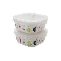 젠한국 런치 ISAK 정사각 밀폐용기 470ml 2p 세트, 1세트, 단품