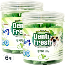 코코브라운 강아지 덴티프레쉬 덴탈껌 청사과 250g, 6개