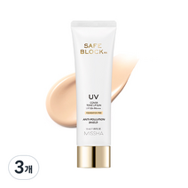미샤 세이프 블록알엑스 커버 톤업 선크림 SPF50+ PA++++, 50ml, 3개