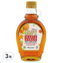 골든드롭 100% 유기농 메이플시럽, 250ml, 3개