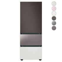 [색상선택형] 삼성전자 비스포크 김치플러스 냉장고 방문설치, 브라우니 실버, RQ33A74C2AP, 코타 차콜 + 브라우니 실버 + 코타 화이트