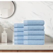 코멧 홈 헤링본 타월 코마사 200g, 라이트블루, 10개