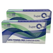 슈퍼케어 라텍스장갑 S, 100개입, 2개