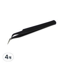고급 속눈썹 핀셋, 4개, 커브형