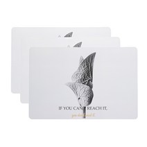 아크로 테이블 매트 3p, 꽃, 45 x 30 cm