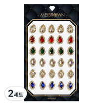 메이브라운 대용량 네일파츠 고급원터치 네일파츠 M02213, 혼합 색상, 2세트