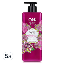 온더바디 스위트 러브 퍼퓸 바디워시, 500ml, 5개