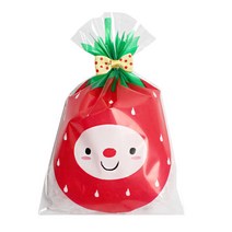 피크닉하우스 비접착 포장봉투 30p + 도트타이 30p, 딸기, 1세트