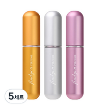 파인듀 향수 공병 무광 3종 세트, 골드, 실버, 핑크, 5세트