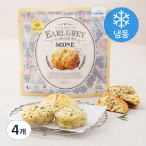 뚝방길홍차가게 얼그레이 스콘 생지 4개입 (냉동), 320g, 4개