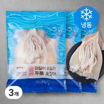 곰곰 껍질이 손질된 두툼 오징어 (냉동), 500g, 3개