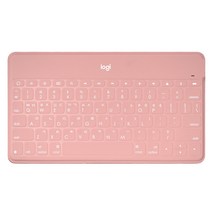 로지텍코리아 KEYS TO GO 애플 호환 블루투스 키보드, 일반형, Keys-To-Go, 파우더 핑크