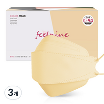 필나인 3D 입체형 보건용 마스크 벌크 대형 KF94, 50매, 3개, 크림베이지