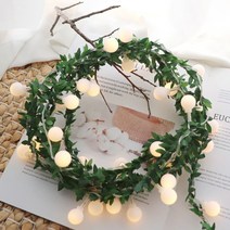 블뤼엔 DIY 크리스마스 벽 트리 + LED 전구 30구, 그린
