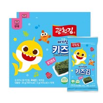 광천김 핑크퐁 유기원초 키즈 조미김 2g, 김, 20개