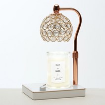 캔들백화점 비주 캔들워머 소이 캔들 베이 370g 세트, 로즈골드화이트