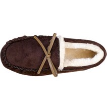 빈슈 여성용 리본타이 털 단화