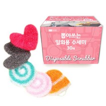 유하우스 난달라 2겹 아크릴수세미 5종 + 뽑아쓰는 일회용수세미 30매, 1세트