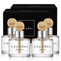 코코도르 우드볼 차량용디퓨저 50ml 4개입, 블랙체리, 에이프릴프레쉬, 1세트